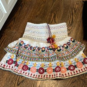 Zara smocked skirt
